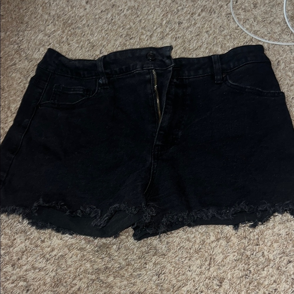 Women's Black Denim Shorts